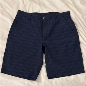 Men's Navy Plaid Shorts
